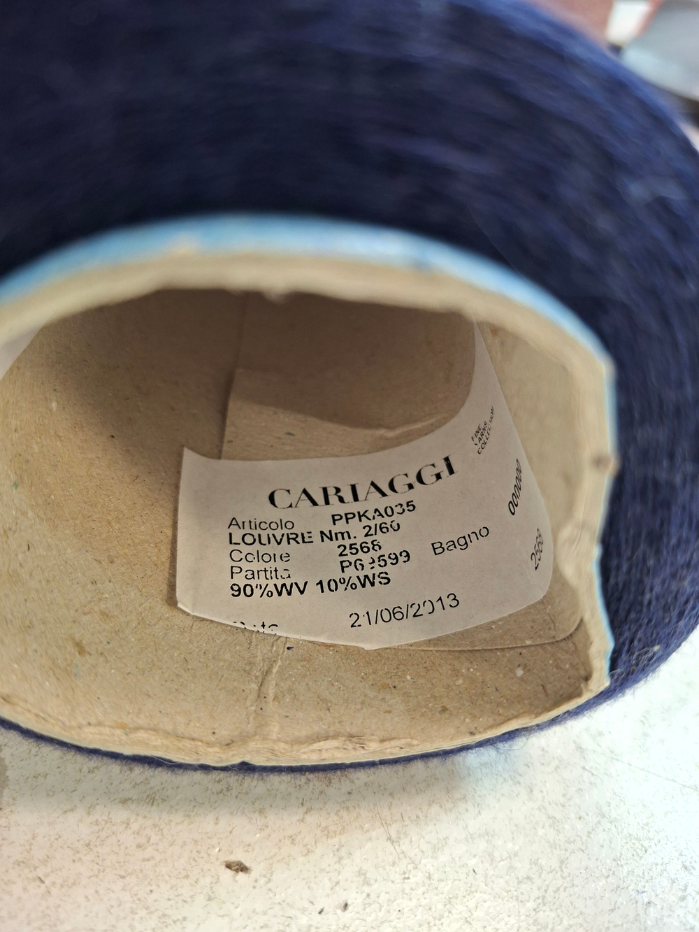 LOUVRE - CARIAGGI for Brunello Cucinelli; 90% меринос, 10% кашемир; 3000м/100гр; part.70963; сol.2568, цвет: синий;