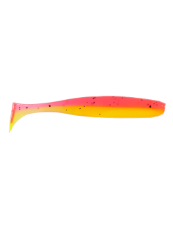 Приманка ZUB-IZI 125мм(4,8")-5шт, (цвет 023) розовый верх - желтый низ