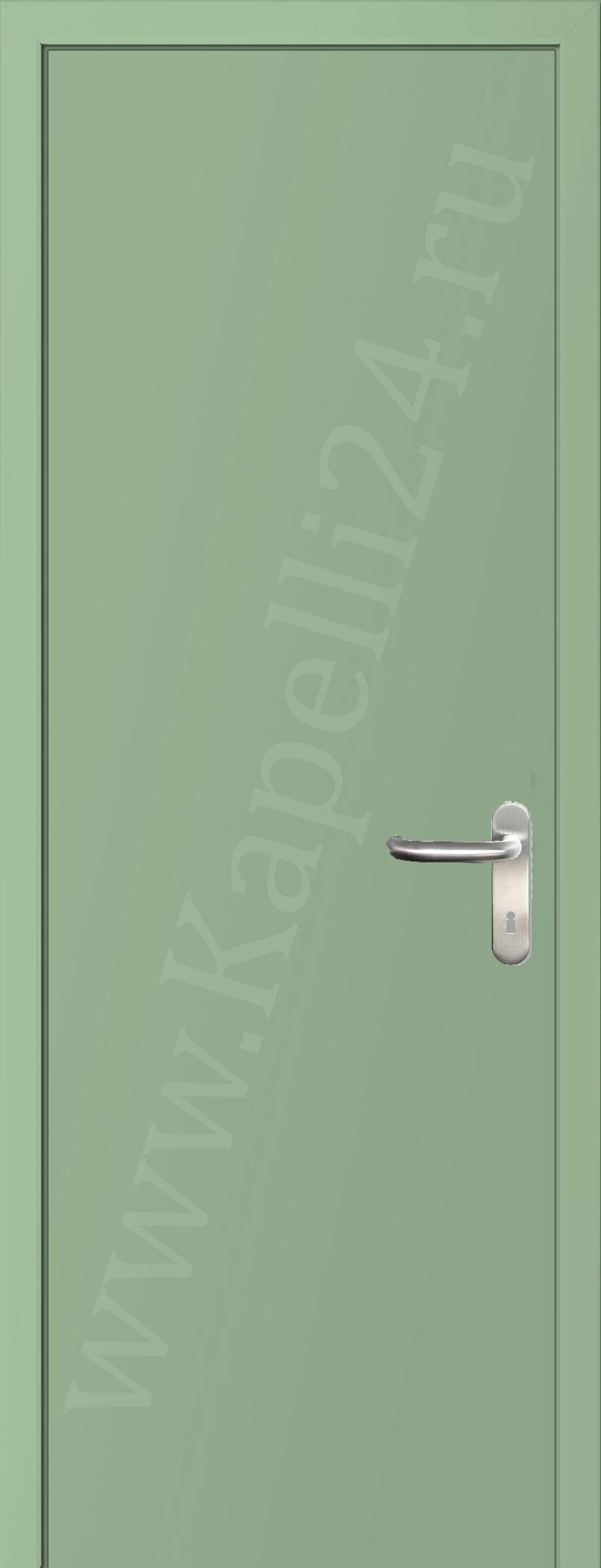 Дверь влагостойкая пластиковая KAPELLI multicolor ДГ RAL 6019 Бело-зеленый + коробка