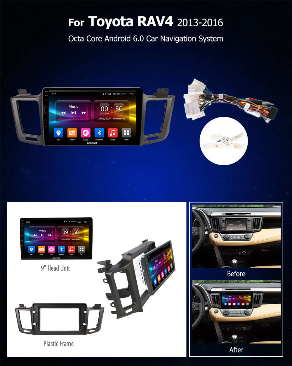 Установочный комплект для TOYOTA RAV4 2013-2018  KUBERG OL-1610