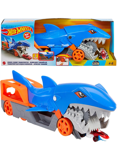 Игровой набор Хот Вилс Грузовик Голодная акула GVG36 | Hot Wheels City Shark Bite Hauler грузовик с пастью акулы 1:64 4+