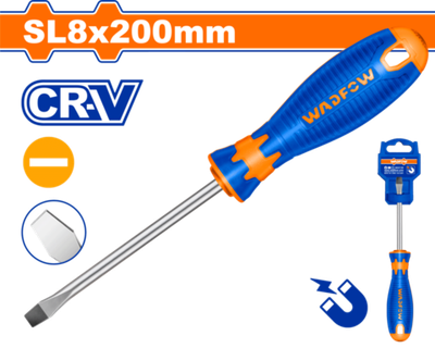 Oтвертка плоская SL8х200мм (12/144) WADFOW WSD1288