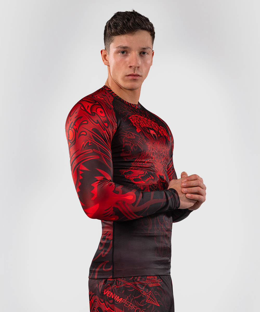 Рашгард Venum Wolf Atak Black/Red L/S
