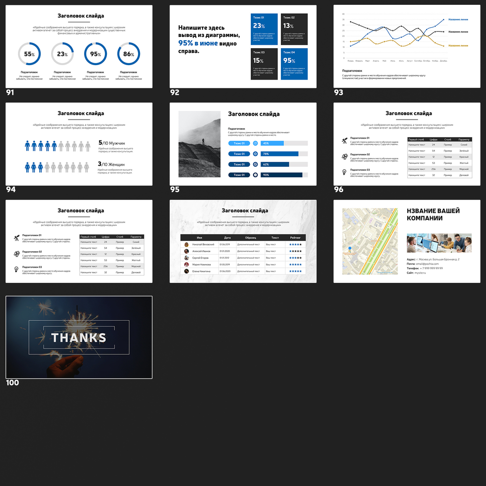 Spark 100 слайдов для PowerPoint