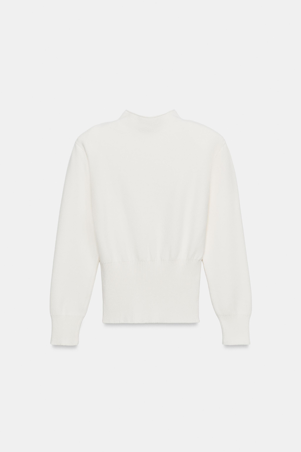 ZARA СВИТЕР С ПОДПЛЕЧНИКАМИ, ЭКРЮ
