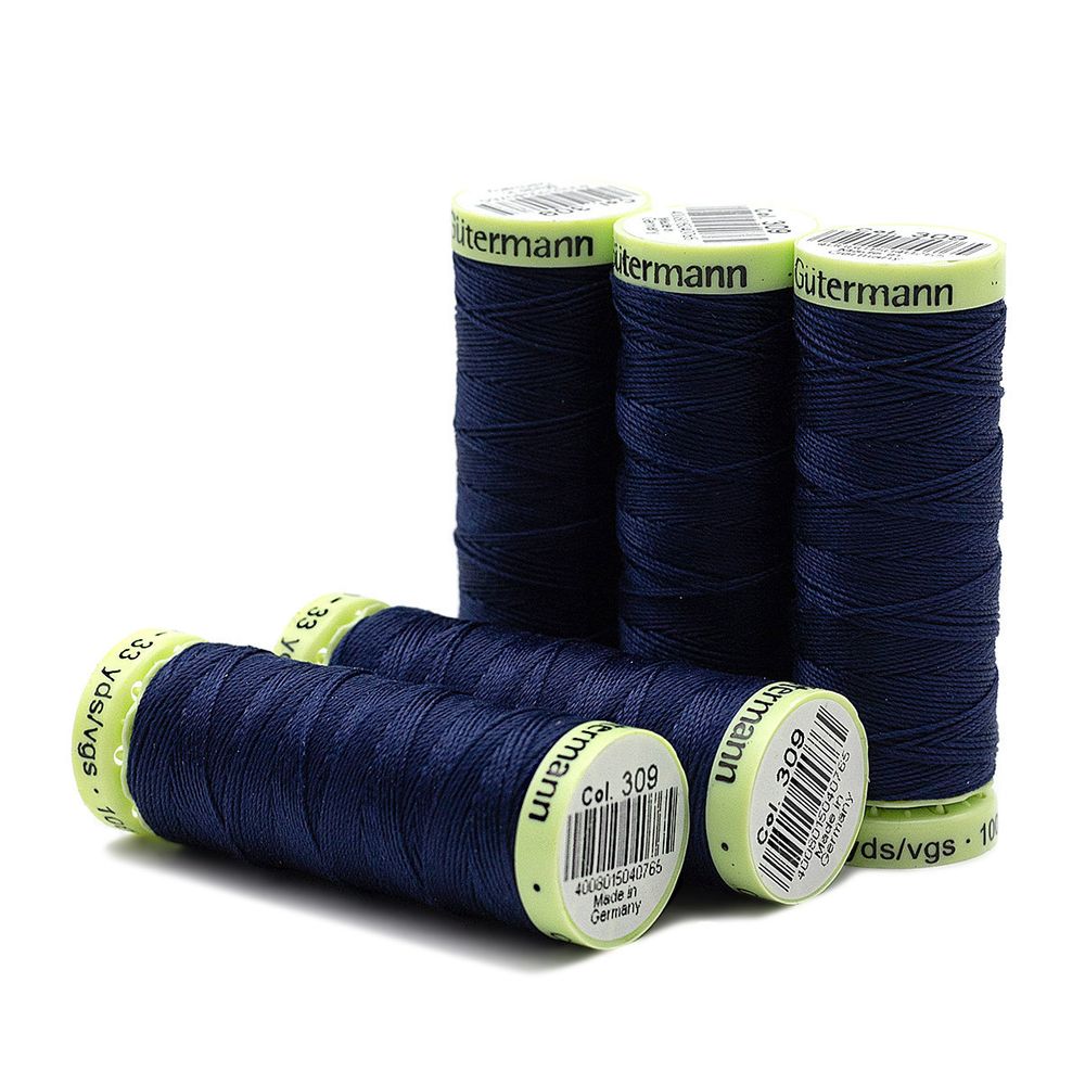 Нитки отделочные Gutermann Top Stitch 30 (30 метров), 5 кат. | 309 чернильный