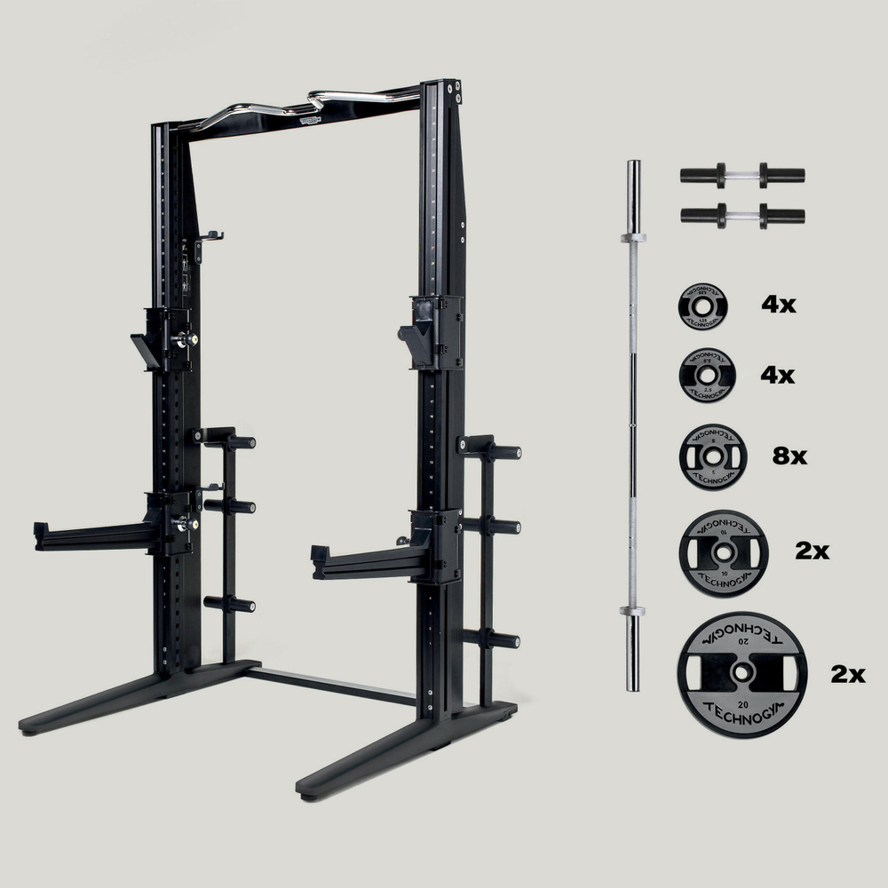 Дизайнерская силовая стойка Technogym RACK PERSONAL - Kit Barbell and Dumbbels 115- Dark