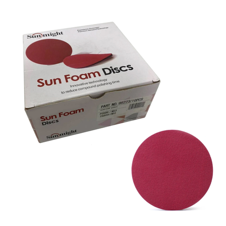 Шлифовальные круги в комплекте 10 шт SUNMIGHT SUNFOAM S33SF 125 мм P 3000 на липучке, без отверстий 96325