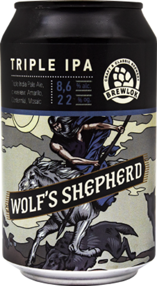 Пиво Брюлок Волчий Пастырь / Brewlok Wolf's Shepherd 0.33л - 6шт