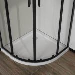 Душевой уголок Сити (City) VSQ-5CT900CLB, 900*900, черный матовый, стекло прозрачное,