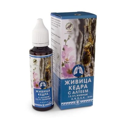 Живица кедра 12,5% с алтеем, Дэльфа (Арго), 50 мл