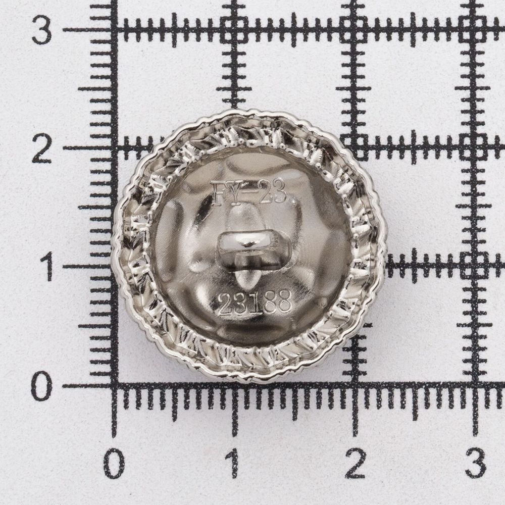 Пуговицы металл на ножке 36L=23 мм, Silver (серебристый), 10 шт, MP01