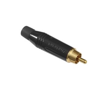 AMPHENOL ACPR-BLK - разъем кабельный, RCA, цвет черный, покрытие контактов золото