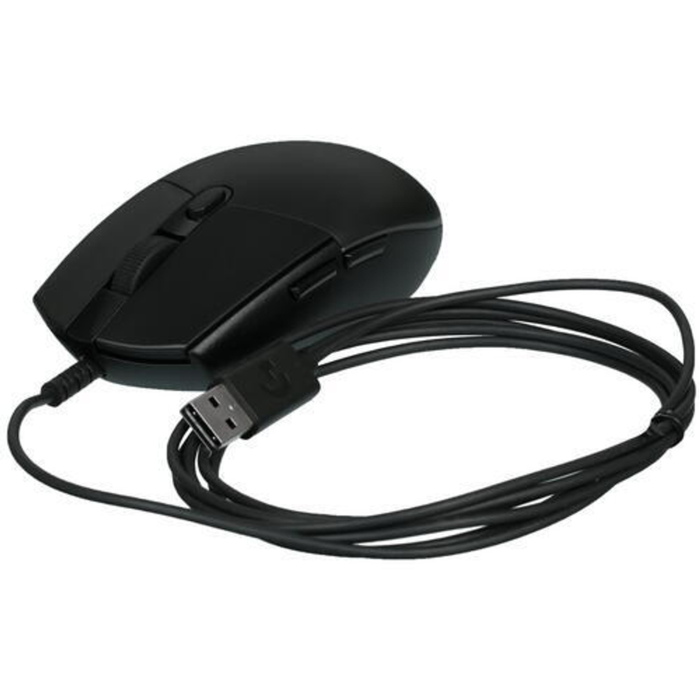 Мышь проводная Logitech G102 LIGHTSYNC, 8000dpi, черный/RGB, Retail, 2.1м (910-005808)