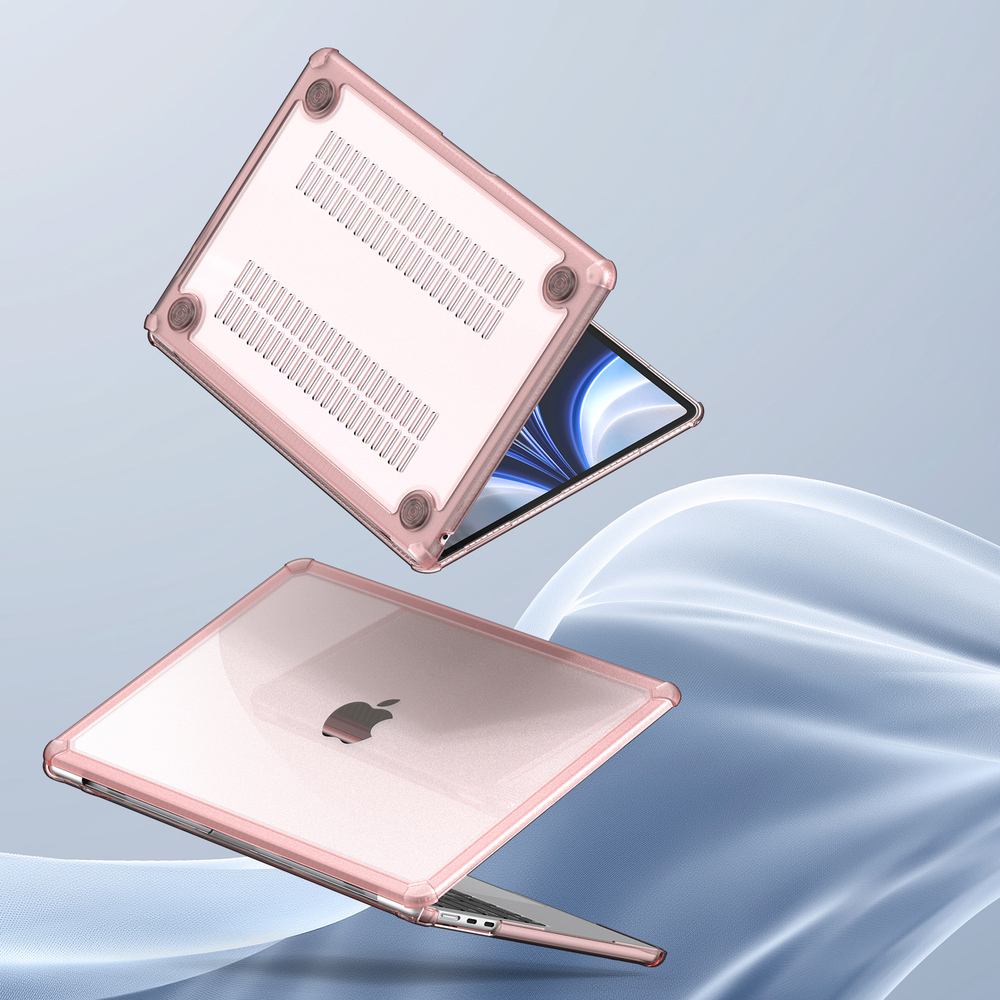 Чехол розового цвета для ноутбука MacBook Pro 13.3 (2016-2021) от Dux Ducis, серии LCGM Series Protective