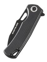 Нож складной GhostBlade Polter, сталь D2, 58-62 HRC, Spear-point, рукоять G10 чёрная, замок Liner lock, флиппер, 107 г