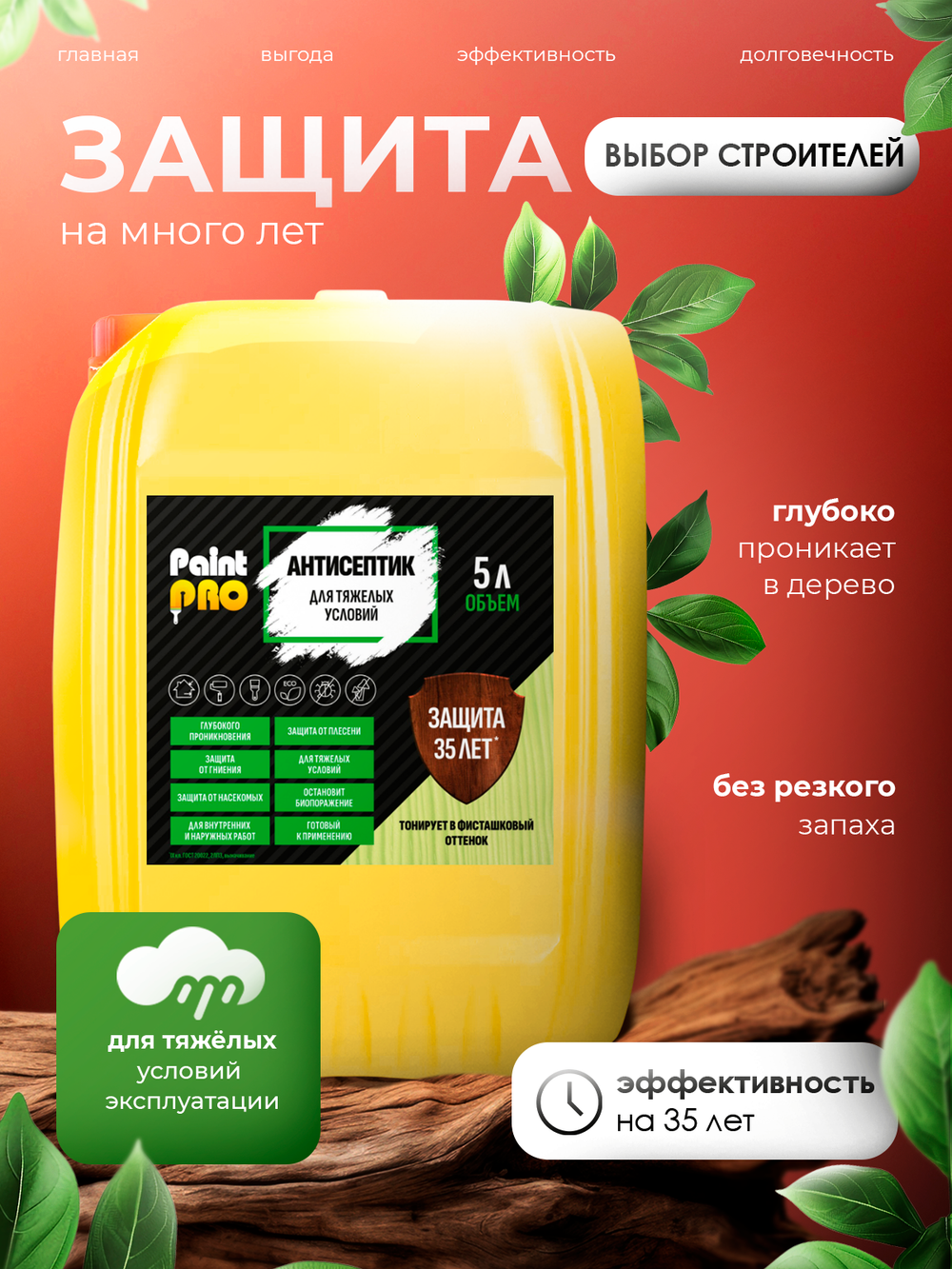 Антисептик для тяжелых условий PaintPRO 5л