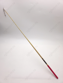 Палочка Sasaki 60 см с блеском золотая с красной ручкой GD (Gold)