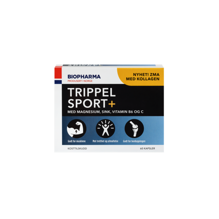 Витамины для спорта Biopharma Trippel Sport+ ZMA цинк, магний B6 коллаген для суставов