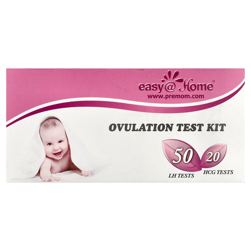 Easy@Home, Набор для тестов на овуляцию, 50 тестов на ЛГ, 20 тестов на ХГЧ