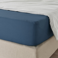 IKEA ULLVIDE  (ИКЕА УЛЛВИДЕ)  -  Простыня натяжная - тёмно-синий 160х200 см