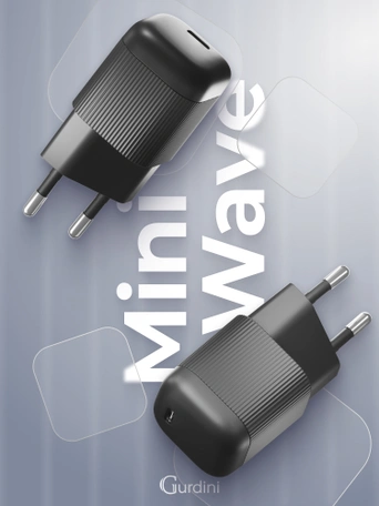 Сетевая зарядка Gurdini Mini Wave 20W USB-C ( 1 port) черный