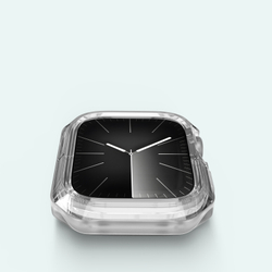 Чехол-бампер прозрачный с белыми вставками от Dux Ducis для часов Apple Watch 46 мм на модели 10 серии, серия Tamo Series Case