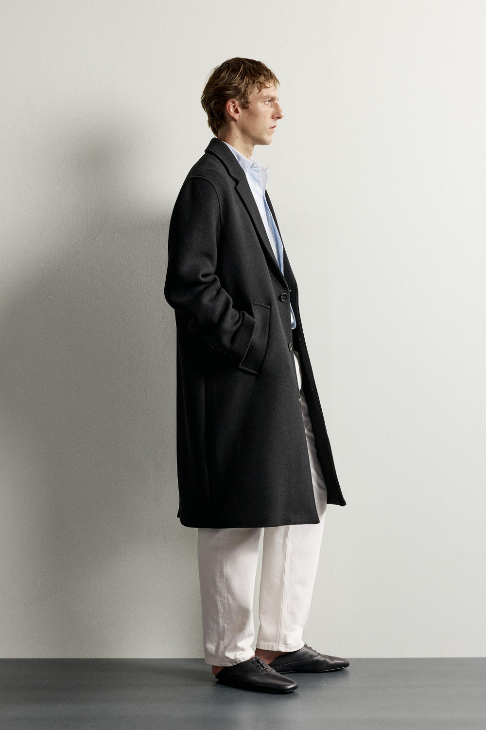 ПАЛЬТО RELAXED FIT ИЗ ШЕРСТИ — ZARA