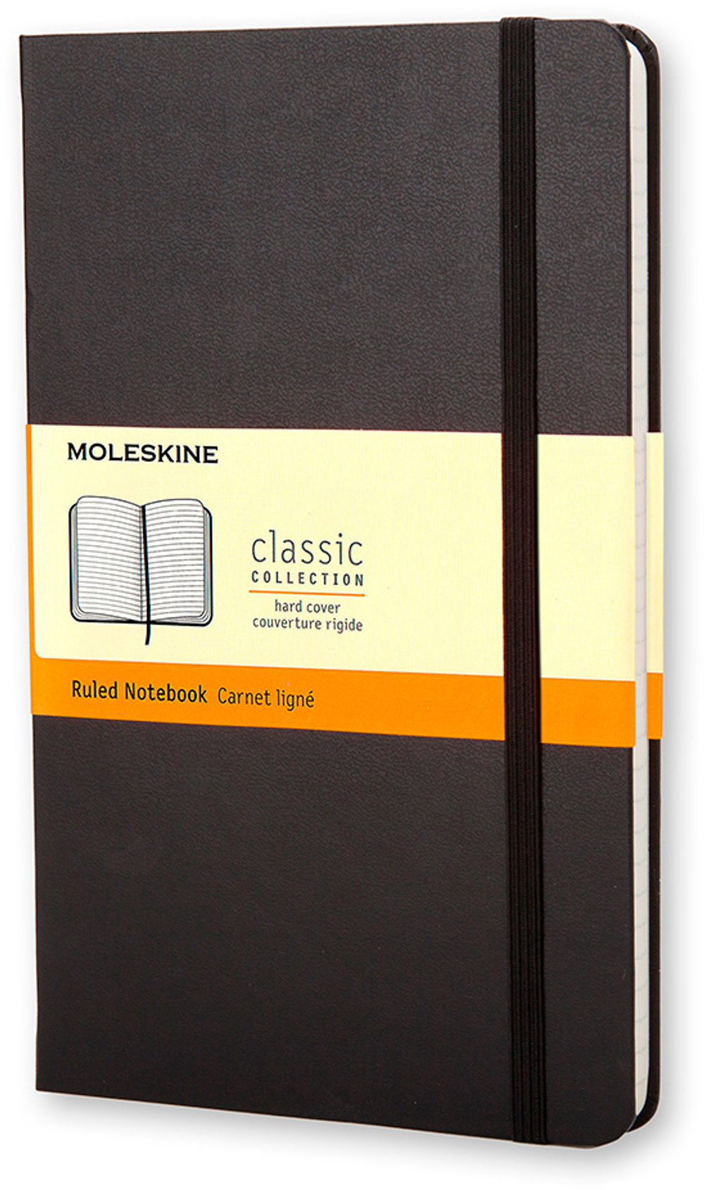 Блокнот в линейку Moleskine Classic (MM710) 9x14см твердая обложка, черный