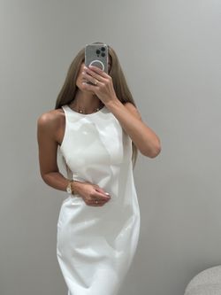Платье трикотажное Lady в белом цвете