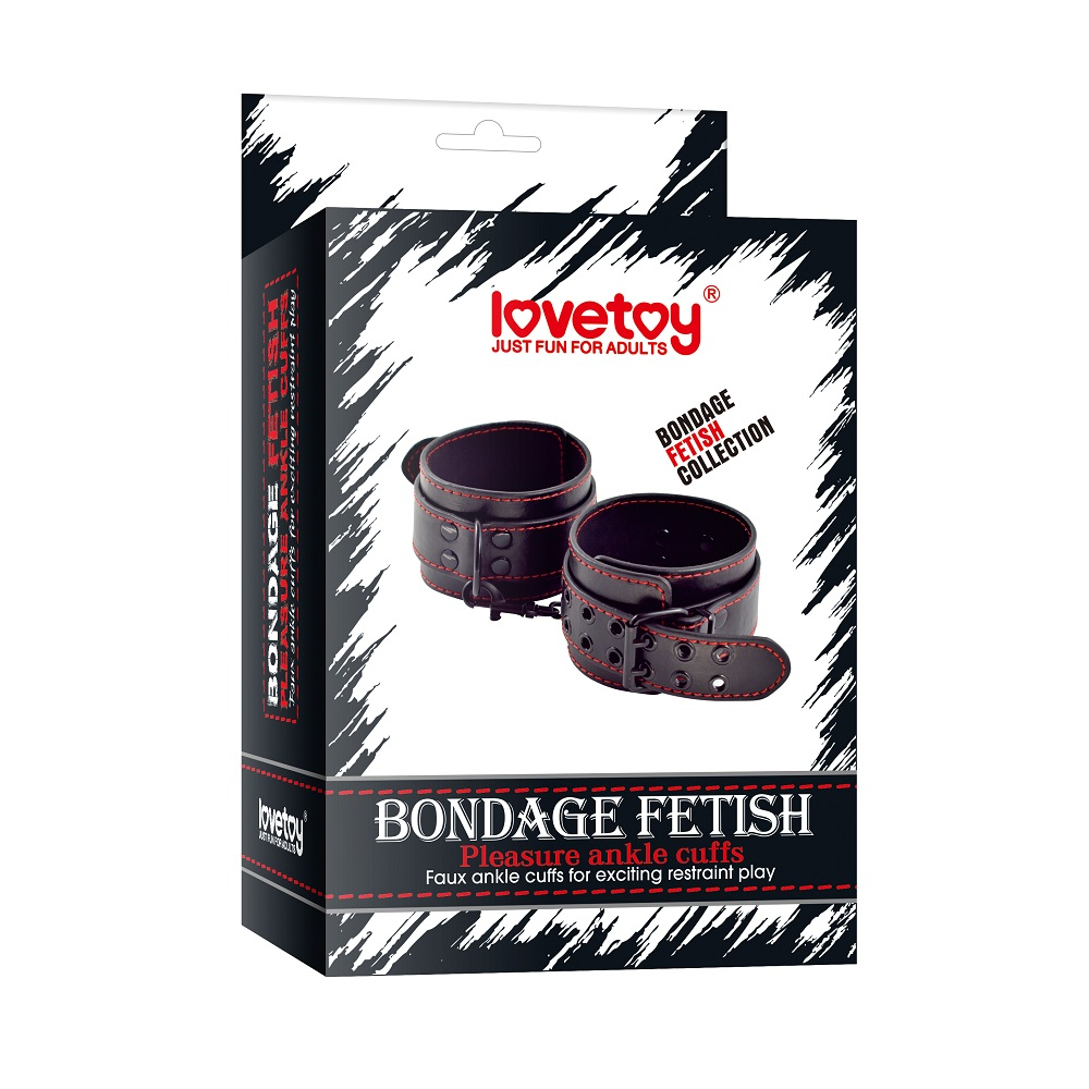 Наручники для щиколоток для фиксации в БДСМ-практиках "Bondage Fetish Pleasure Ankle Cuffs", Lovetoy