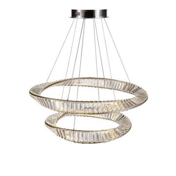 Люстра подвесная светодиодная LED 90W 4000K APL.045.13.90 сатин никель Olimp Aployt