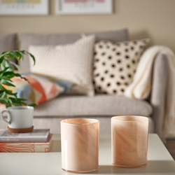 IKEA VINDSTILLA  (ИКЕА ВИНДСТИЛЛА)  -  Подсвечник - бежевый 15 см