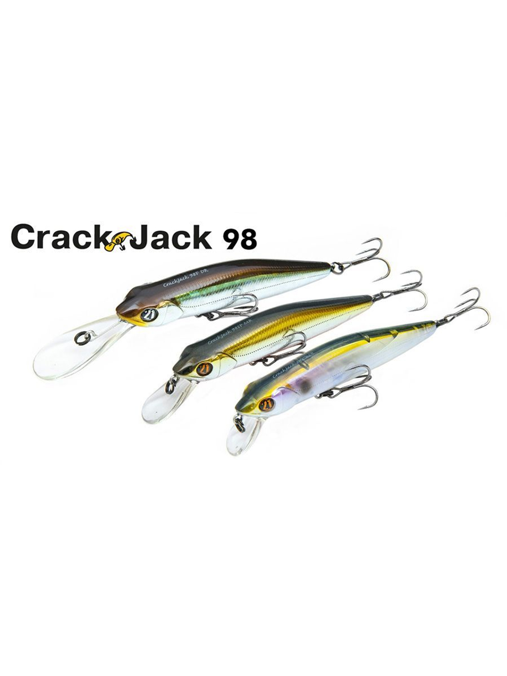 Воблер для рыбалки Pontoon21 Crackjack 98F-DR, 98мм., 16.0гр., заглубление 2.0-2.5 м, цвет 111Doublet