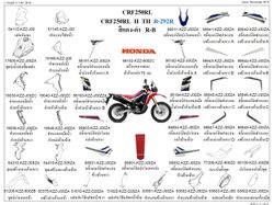 86646-KZZ-J00ZA. STRIPE C, L. MIDDLE COWL *TYPE1* (TYPE1 ). Honda CRF250Rally. Sticker OEM