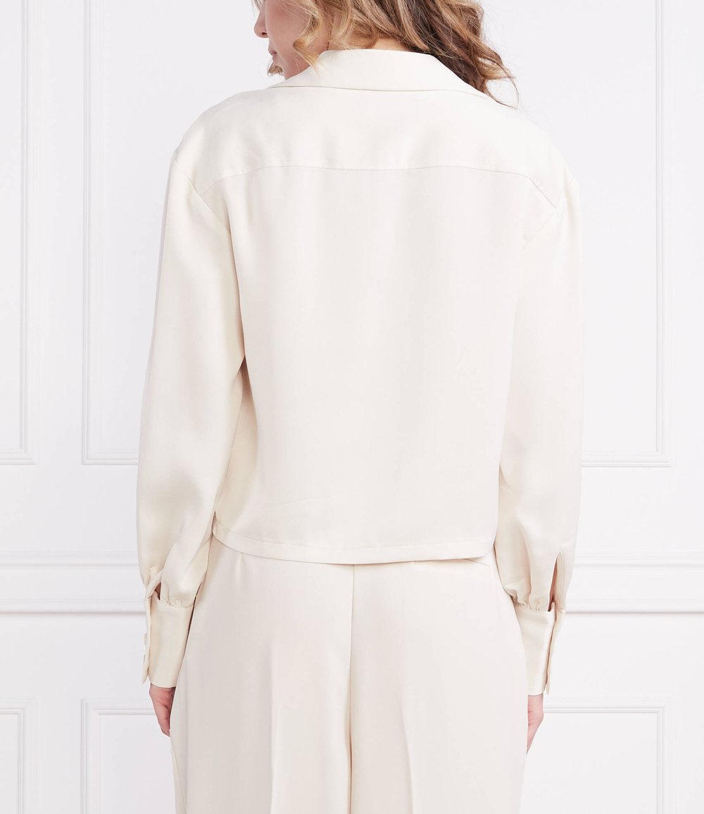 Сатиновая рубашка DKNY - экрю(P3AANQA9)
