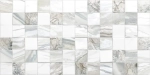 Настенная плитка ALMA Ceramica TWU09MRC027 Mercury 50x24.9 белая / серая глянцевая рельефная под мозаику