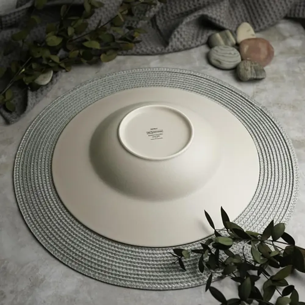 Тарелка глубокая 400 мл d 27 см h5 см для пасты Light Grey Noble [6]