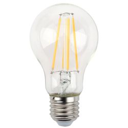 Лампа светодиодная ЭРА F-LED A60-11W-840-E27 11Вт филамент груша нейтральный белый свет E27 | Филаментные декоративные