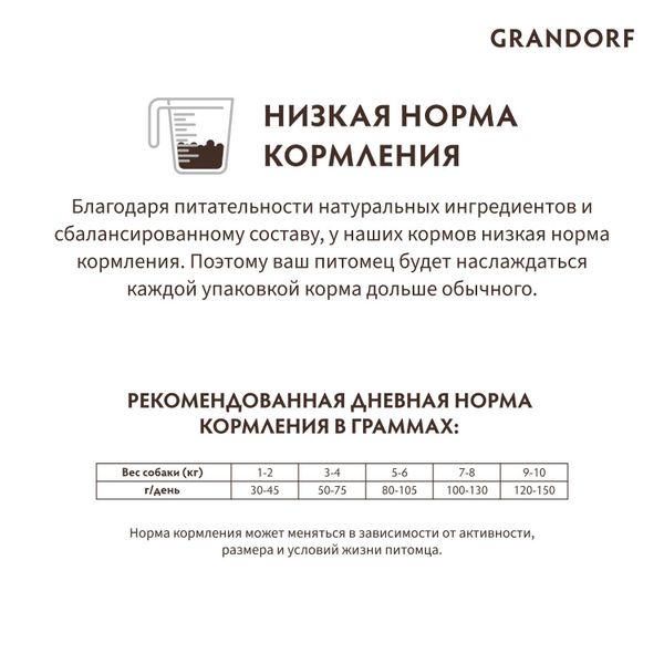 Сухой корм Grandorf DOG 4 Meat PROBIOTIC MINI для взрослых собак мелких пород, 4 мяса с пробиотиками