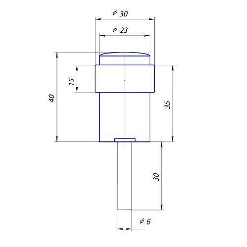 Упор дверной APECS DS-0014 BLM черный матовый