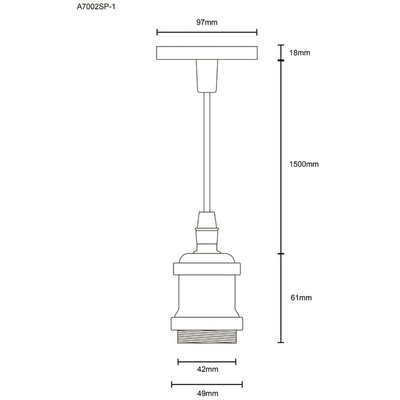 Подвесной светильник Arte Lamp ELECTRA A7002SP-1BC, 1хE27