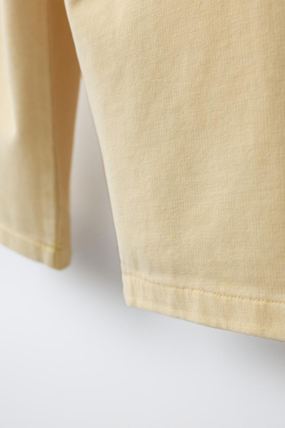 ZARA БРЮКИ WIDE LEG СО ВСТАВКАМИ, ВАНИЛЬНЫЙ
