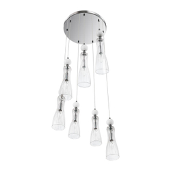 8268/7A NEOCLASSI LN26 159 хром/белый/прозрачный, металл/керамика/стекло Люстра каскадная Е14 7*40W 220V EMILY