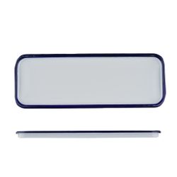 Блюдо прямоугольное 34,7*12,7*1,7 см 400 мл Blue Rim эмалированая сталь SUNNEX [1]