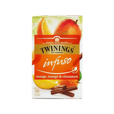 Чай травяной Twinings Infuso со вкусом апельсина, манго и корицы 20 пакетиков, 40 г (из Финляндии)