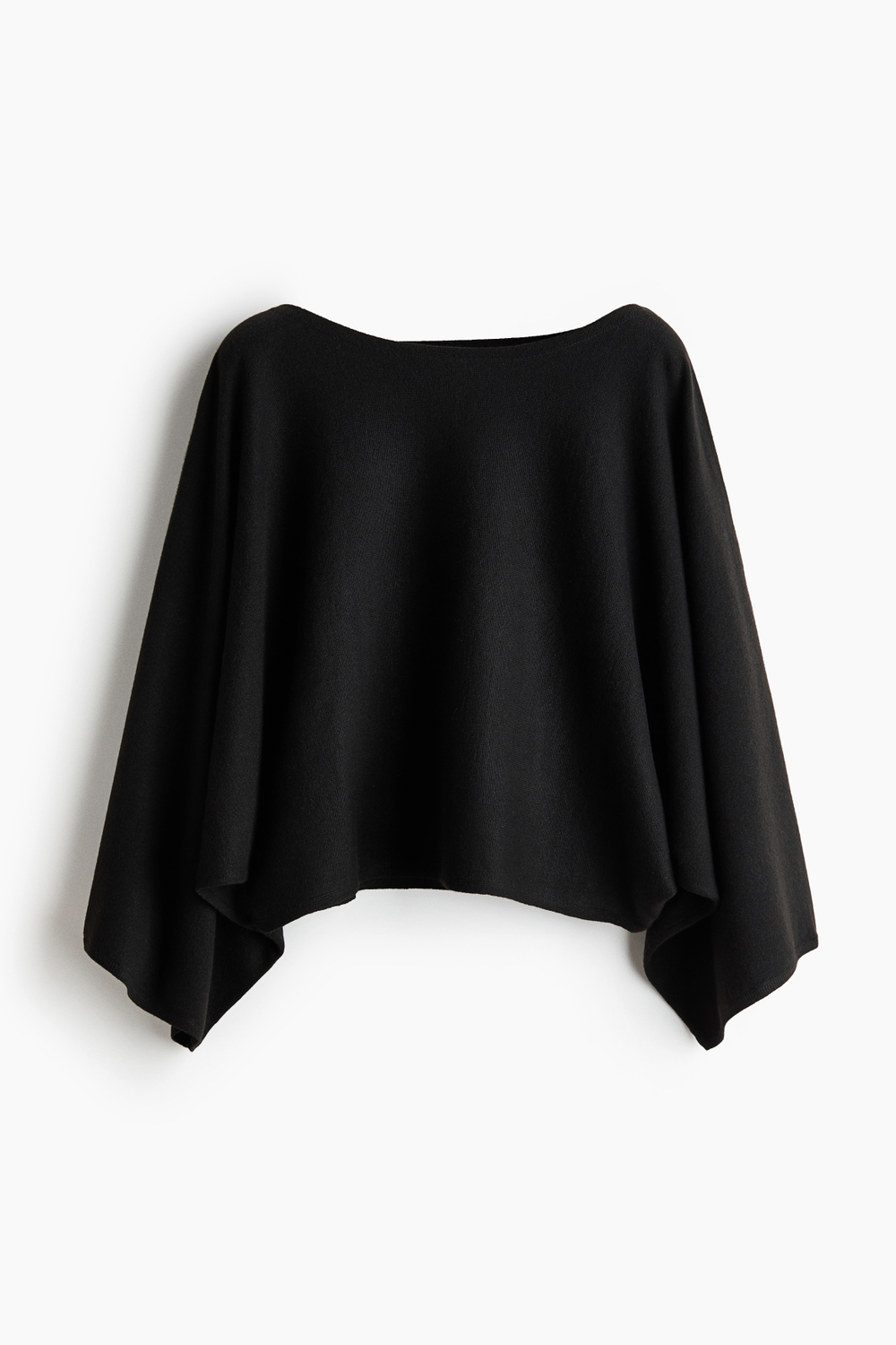 Трикотажный топ с рукавами-накидкой — короткая модель - H&M