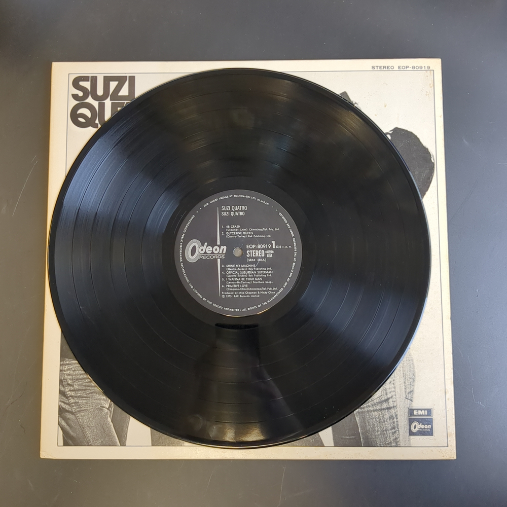 LP Suzi Quatro - 48 Crash / Can the Can. Виниловая пластинка 12 дюймов. Япония 1973 год