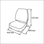 Сиденье мягкое складное Classic Low Back Seat, серо-синее