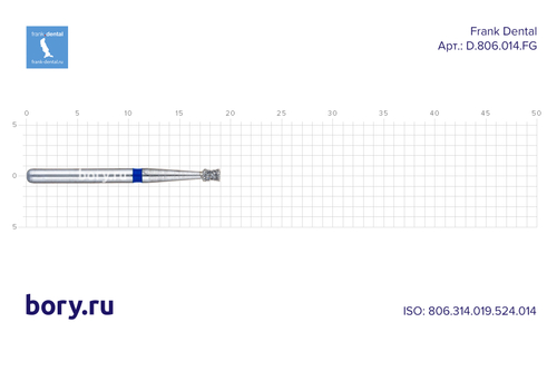 Бор алмазный стандартный Frank Dental типа FG - D.806.014.FG